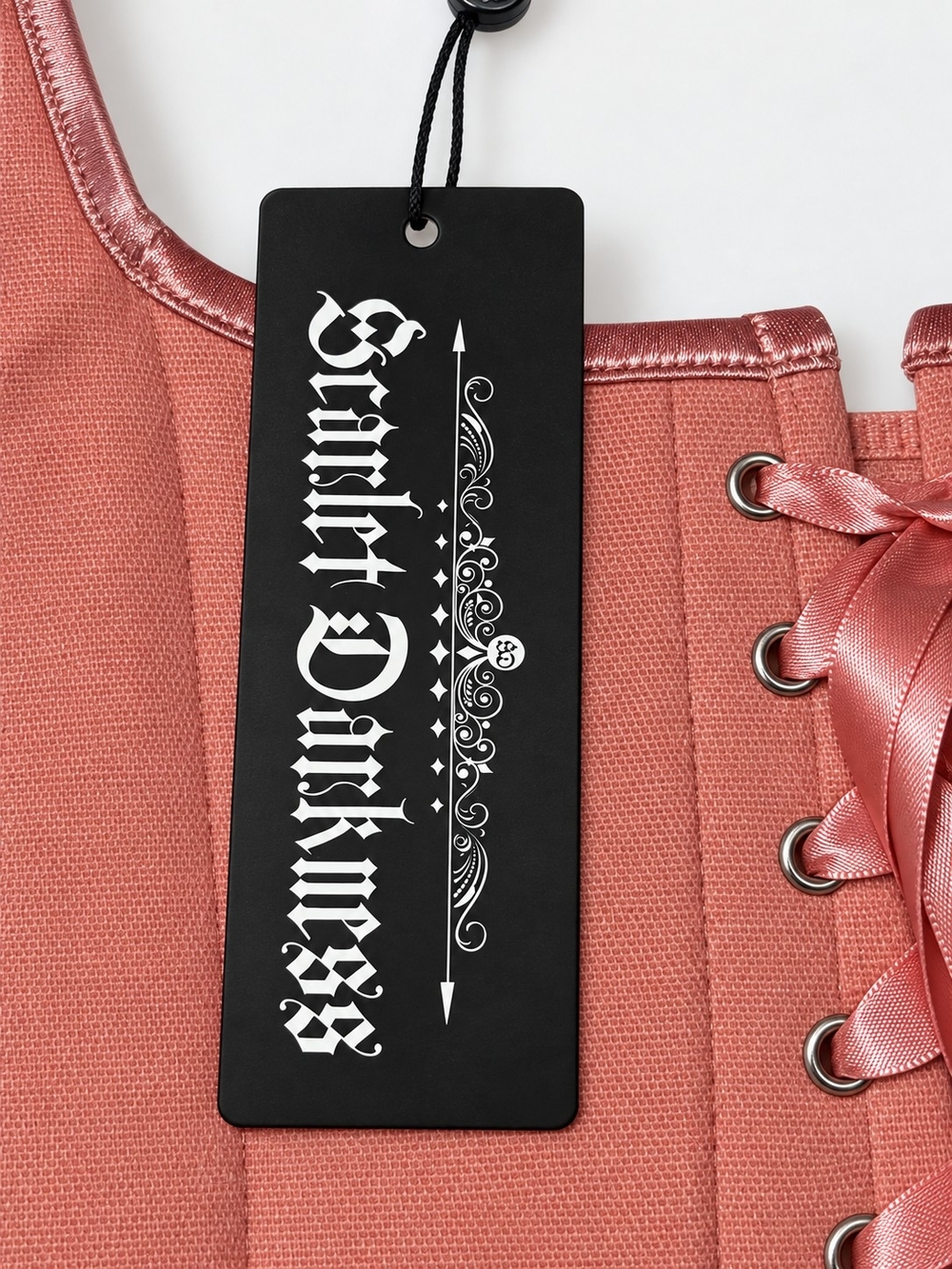 Scarlet Darkness Pink Renaissance Corset Top US 8 Boned Lace-Up Cosplay - Picture 7 of 8